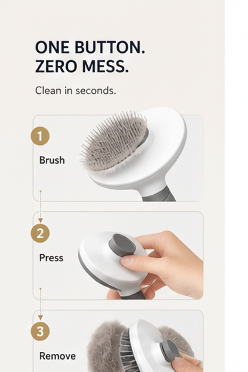 Self-Clean Slicker Brush