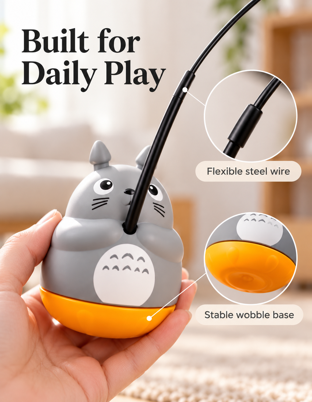 WhiskerSpin™ Rotating Cat Teaser Wand
