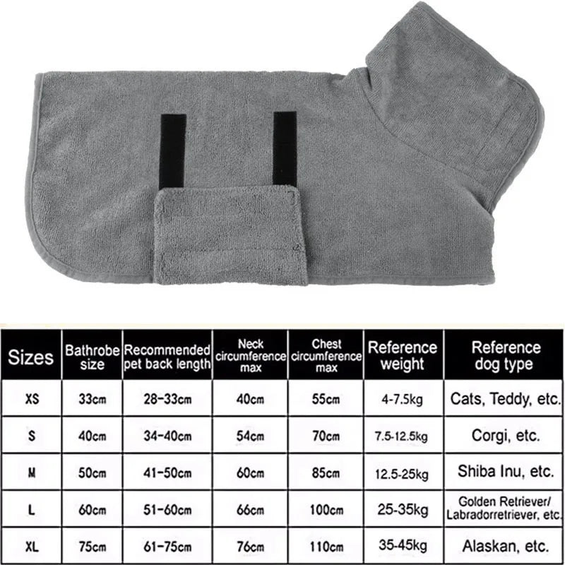 DryPup absorbent dog drying robe - product image 9